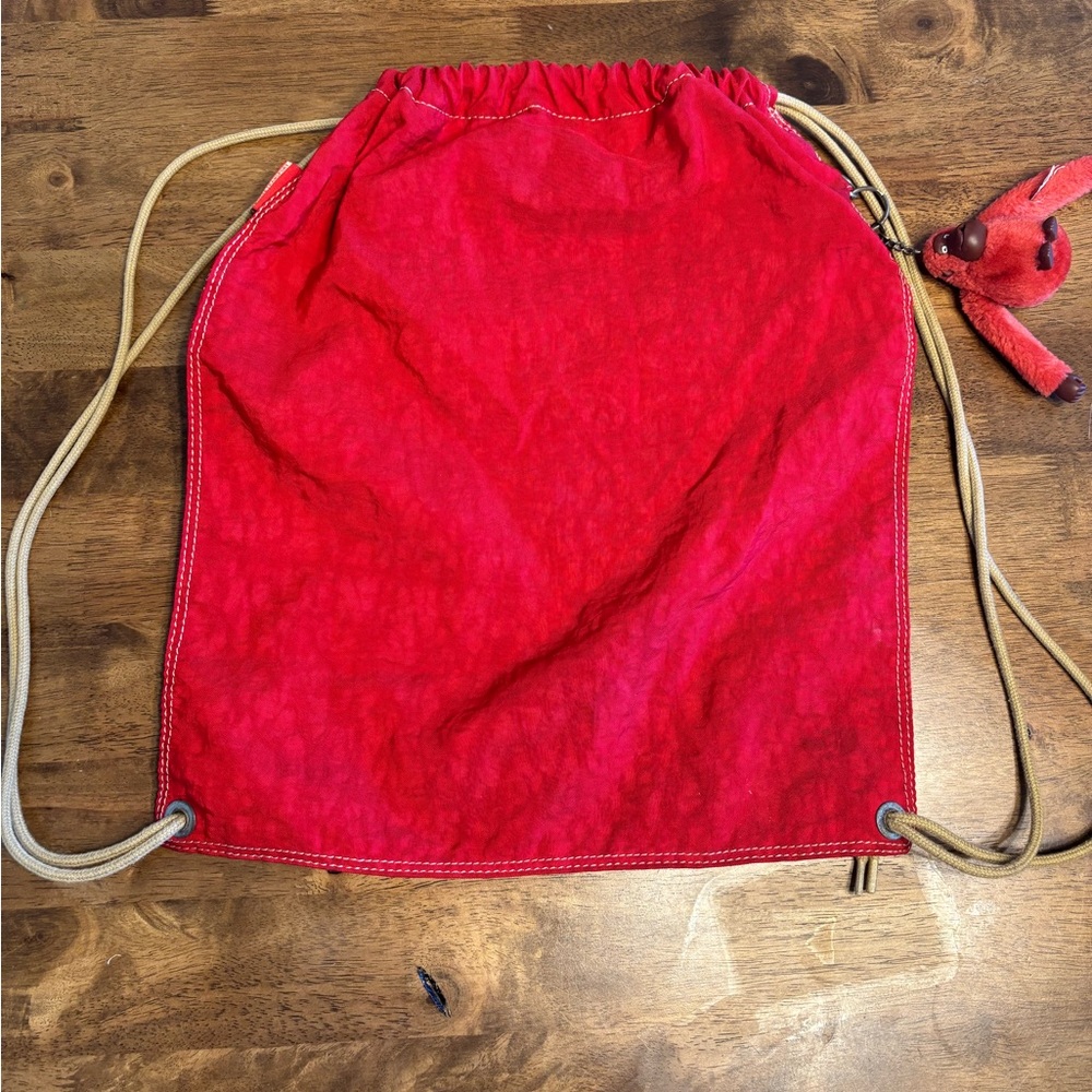 Kipling Red Backpack Downstring - image 5